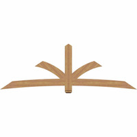 108"W x 36"H x 3 1/2"D x 5 1/2"F, 08/12 Pitch, Davenport Smooth Timber Gable Bracket, Western Red Cedar