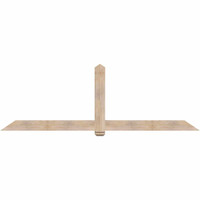 108"W x 36"H x 3 1/2"D x 5 1/2"F, 08/12 Pitch, Eugene Smooth Timber Gable Bracket, Douglas Fir