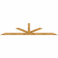 108"W x 22"H x 04"D x 4"F, 05/12 Pitch, Saratoga Rough Sawn Timber Gable Bracket, Western Red Cedar