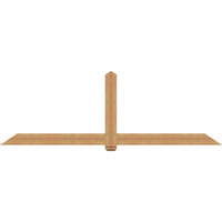 108"W x 36"H x 3 1/2"D x 5 1/2"F, 08/12 Pitch, Eugene Smooth Timber Gable Bracket, Western Red Cedar