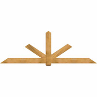 108"W x 36"H x 04"D x 6"F, 08/12 Pitch, Kennewick Rough Sawn Timber Gable Bracket, Western Red Cedar