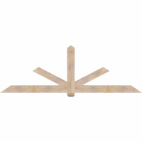 108"W x 36"H x 3 1/2"D x 5 1/2"F, 08/12 Pitch, Kennewick Smooth Timber Gable Bracket, Douglas Fir