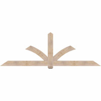 108"W x 36"H x 3 1/2"D x 5 1/2"F, 08/12 Pitch, Redmond Smooth Timber Gable Bracket, Douglas Fir