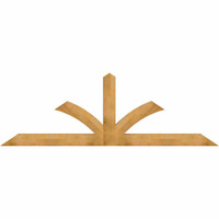 108"W x 36"H x 04"D x 6"F, 08/12 Pitch, Richland Rough Sawn Timber Gable Bracket, Western Red Cedar