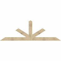 108"W x 36"H x 04"D x 6"F, 08/12 Pitch, Saratoga Rough Sawn Timber Gable Bracket, Douglas Fir