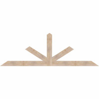 108"W x 36"H x 3 1/2"D x 5 1/2"F, 08/12 Pitch, Saratoga Smooth Timber Gable Bracket, Douglas Fir