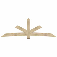 108"W x 36"H x 06"D x 6"F, 08/12 Pitch, Alberta Rough Sawn Timber Gable Bracket, Douglas Fir