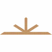 108"W x 36"H x 3 1/2"D x 5 1/2"F, 08/12 Pitch, Saratoga Smooth Timber Gable Bracket, Western Red Cedar