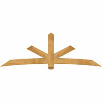 108"W x 36"H x 06"D x 6"F, 08/12 Pitch, Alberta Rough Sawn Timber Gable Bracket, Western Red Cedar