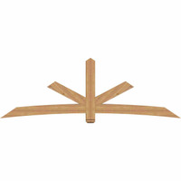 108"W x 36"H x 5 1/2"D x 5 1/2"F, 08/12 Pitch, Alberta Smooth Timber Gable Bracket, Western Red Cedar