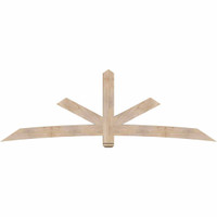 108"W x 36"H x 5 1/2"D x 5 1/2"F, 08/12 Pitch, Alberta Smooth Timber Gable Bracket, Douglas Fir