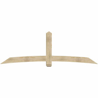 108"W x 36"H x 06"D x 6"F, 08/12 Pitch, Bellingham Rough Sawn Timber Gable Bracket, Douglas Fir