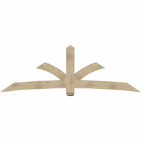 108"W x 36"H x 06"D x 6"F, 08/12 Pitch, Davenport Rough Sawn Timber Gable Bracket, Douglas Fir