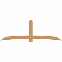 108"W x 36"H x 5 1/2"D x 5 1/2"F, 08/12 Pitch, Bellingham Smooth Timber Gable Bracket, Western Red Cedar