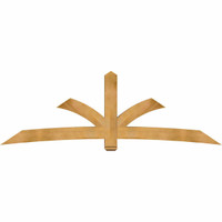 108"W x 36"H x 06"D x 6"F, 08/12 Pitch, Davenport Rough Sawn Timber Gable Bracket, Western Red Cedar