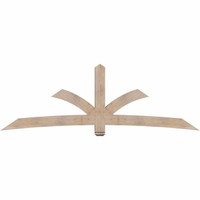 108"W x 36"H x 5 1/2"D x 5 1/2"F, 08/12 Pitch, Davenport Smooth Timber Gable Bracket, Douglas Fir
