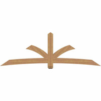 108"W x 36"H x 5 1/2"D x 5 1/2"F, 08/12 Pitch, Davenport Smooth Timber Gable Bracket, Western Red Cedar