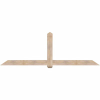 108"W x 36"H x 5 1/2"D x 5 1/2"F, 08/12 Pitch, Eugene Smooth Timber Gable Bracket, Douglas Fir