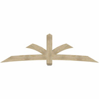 108"W x 31"H x 06"D x 6"F, 07/12 Pitch, Davenport Rough Sawn Timber Gable Bracket, Douglas Fir