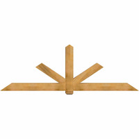 108"W x 36"H x 06"D x 6"F, 08/12 Pitch, Kennewick Rough Sawn Timber Gable Bracket, Western Red Cedar