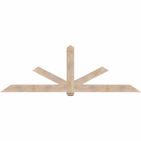 108"W x 36"H x 5 1/2"D x 5 1/2"F, 08/12 Pitch, Kennewick Smooth Timber Gable Bracket, Douglas Fir