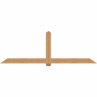 108"W x 36"H x 5 1/2"D x 5 1/2"F, 08/12 Pitch, Eugene Smooth Timber Gable Bracket, Western Red Cedar