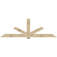 108"W x 36"H x 06"D x 6"F, 08/12 Pitch, Kennewick Rough Sawn Timber Gable Bracket, Douglas Fir