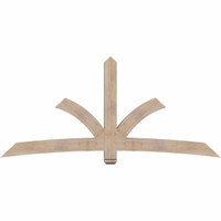 96"W x 44"H x 5 1/2"D x 5 1/2"F, 11/12 Pitch, Davenport Smooth Timber Gable Bracket, Douglas Fir