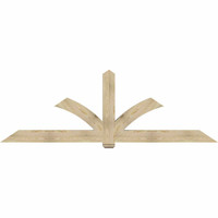 108"W x 36"H x 06"D x 6"F, 08/12 Pitch, Redmond Rough Sawn Timber Gable Bracket, Douglas Fir