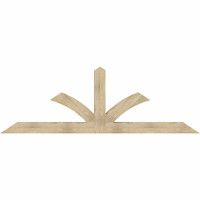 108"W x 36"H x 06"D x 6"F, 08/12 Pitch, Richland Rough Sawn Timber Gable Bracket, Douglas Fir