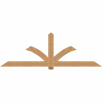 108"W x 36"H x 5 1/2"D x 5 1/2"F, 08/12 Pitch, Redmond Smooth Timber Gable Bracket, Western Red Cedar