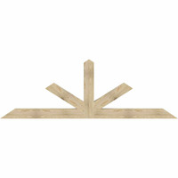 108"W x 36"H x 06"D x 6"F, 08/12 Pitch, Saratoga Rough Sawn Timber Gable Bracket, Douglas Fir