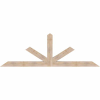 108"W x 36"H x 5 1/2"D x 5 1/2"F, 08/12 Pitch, Saratoga Smooth Timber Gable Bracket, Douglas Fir