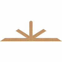 108"W x 36"H x 5 1/2"D x 5 1/2"F, 08/12 Pitch, Saratoga Smooth Timber Gable Bracket, Western Red Cedar