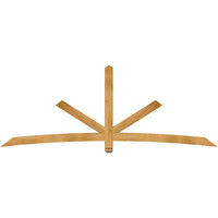 108"W x 40"H x 04"D x 4"F, 09/12 Pitch, Alberta Rough Sawn Timber Gable Bracket, Western Red Cedar