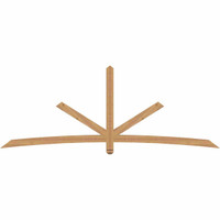 108"W x 40"H x 3 1/2"D x 3 1/2"F, 09/12 Pitch, Alberta Smooth Timber Gable Bracket, Western Red Cedar