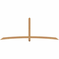 108"W x 40"H x 3 1/2"D x 3 1/2"F, 09/12 Pitch, Bellingham Smooth Timber Gable Bracket, Western Red Cedar