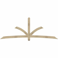 108"W x 40"H x 04"D x 4"F, 09/12 Pitch, Davenport Rough Sawn Timber Gable Bracket, Douglas Fir