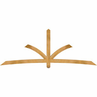 108"W x 40"H x 04"D x 4"F, 09/12 Pitch, Davenport Rough Sawn Timber Gable Bracket, Western Red Cedar
