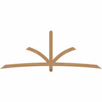 108"W x 40"H x 3 1/2"D x 3 1/2"F, 09/12 Pitch, Davenport Smooth Timber Gable Bracket, Western Red Cedar