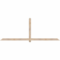 108"W x 40"H x 3 1/2"D x 3 1/2"F, 09/12 Pitch, Eugene Smooth Timber Gable Bracket, Douglas Fir