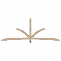 108"W x 40"H x 3 1/2"D x 3 1/2"F, 09/12 Pitch, Davenport Smooth Timber Gable Bracket, Douglas Fir
