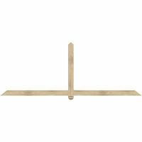 108"W x 40"H x 04"D x 4"F, 09/12 Pitch, Eugene Rough Sawn Timber Gable Bracket, Douglas Fir