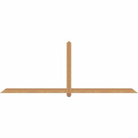 108"W x 40"H x 3 1/2"D x 3 1/2"F, 09/12 Pitch, Eugene Smooth Timber Gable Bracket, Western Red Cedar