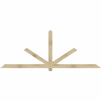 108"W x 40"H x 04"D x 4"F, 09/12 Pitch, Kennewick Rough Sawn Timber Gable Bracket, Douglas Fir