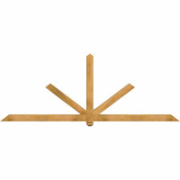 108"W x 40"H x 04"D x 4"F, 09/12 Pitch, Kennewick Rough Sawn Timber Gable Bracket, Western Red Cedar