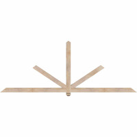 108"W x 40"H x 3 1/2"D x 3 1/2"F, 09/12 Pitch, Kennewick Smooth Timber Gable Bracket, Douglas Fir