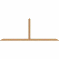 108"W x 40"H x 3 1/2"D x 3 1/2"F, 09/12 Pitch, Portland Smooth Timber Gable Bracket, Western Red Cedar