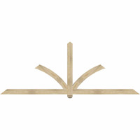 108"W x 40"H x 04"D x 4"F, 09/12 Pitch, Redmond Rough Sawn Timber Gable Bracket, Douglas Fir