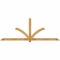 108"W x 40"H x 04"D x 4"F, 09/12 Pitch, Redmond Rough Sawn Timber Gable Bracket, Western Red Cedar